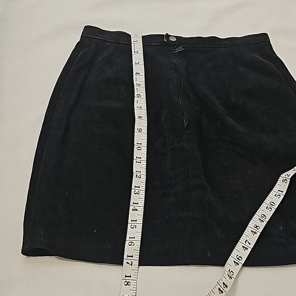 Outerwear by Phoenix | Vintage Genuine Cow Split Leather Pencil Skirt small - Picture 4 of 6